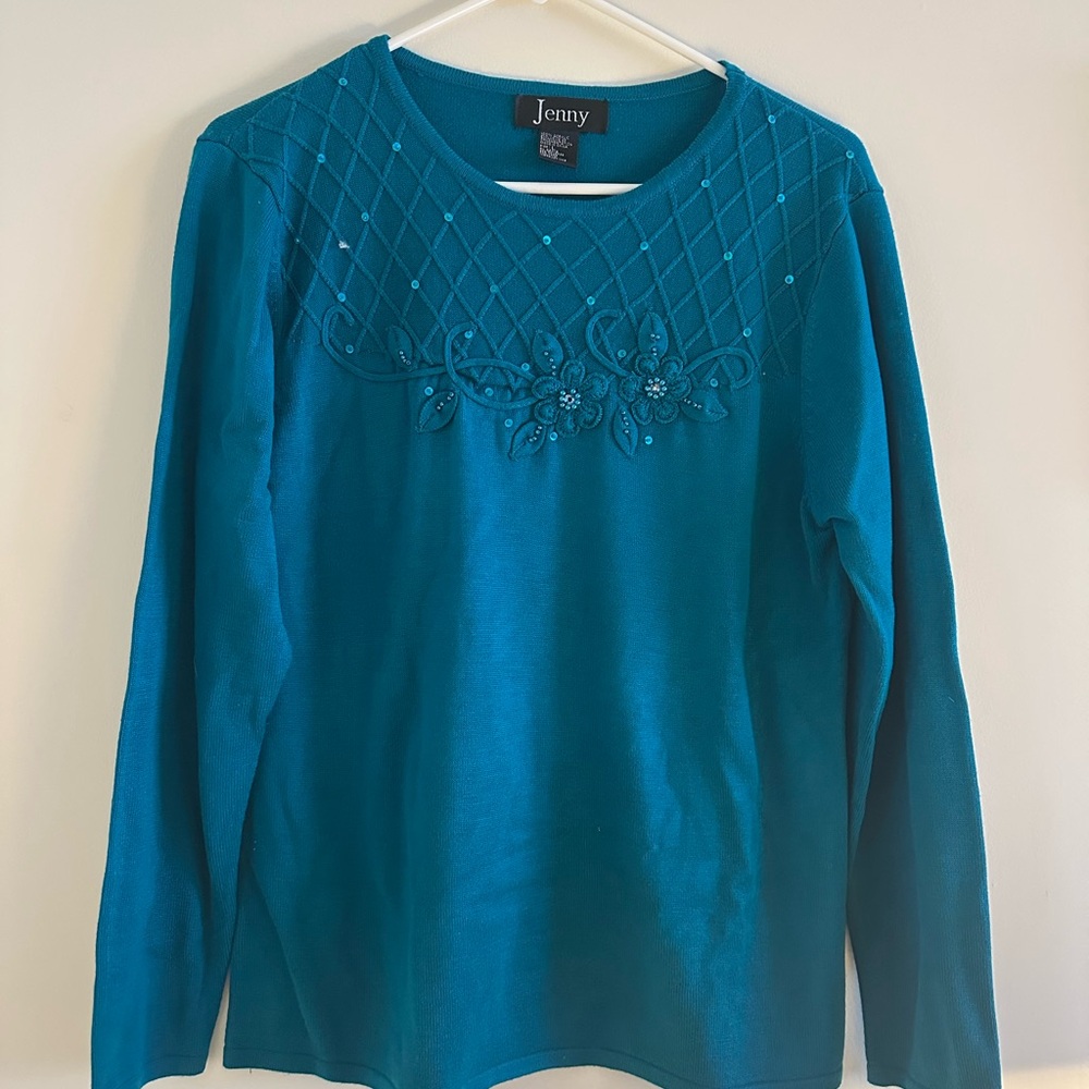 Teal Crew Neck Sweater